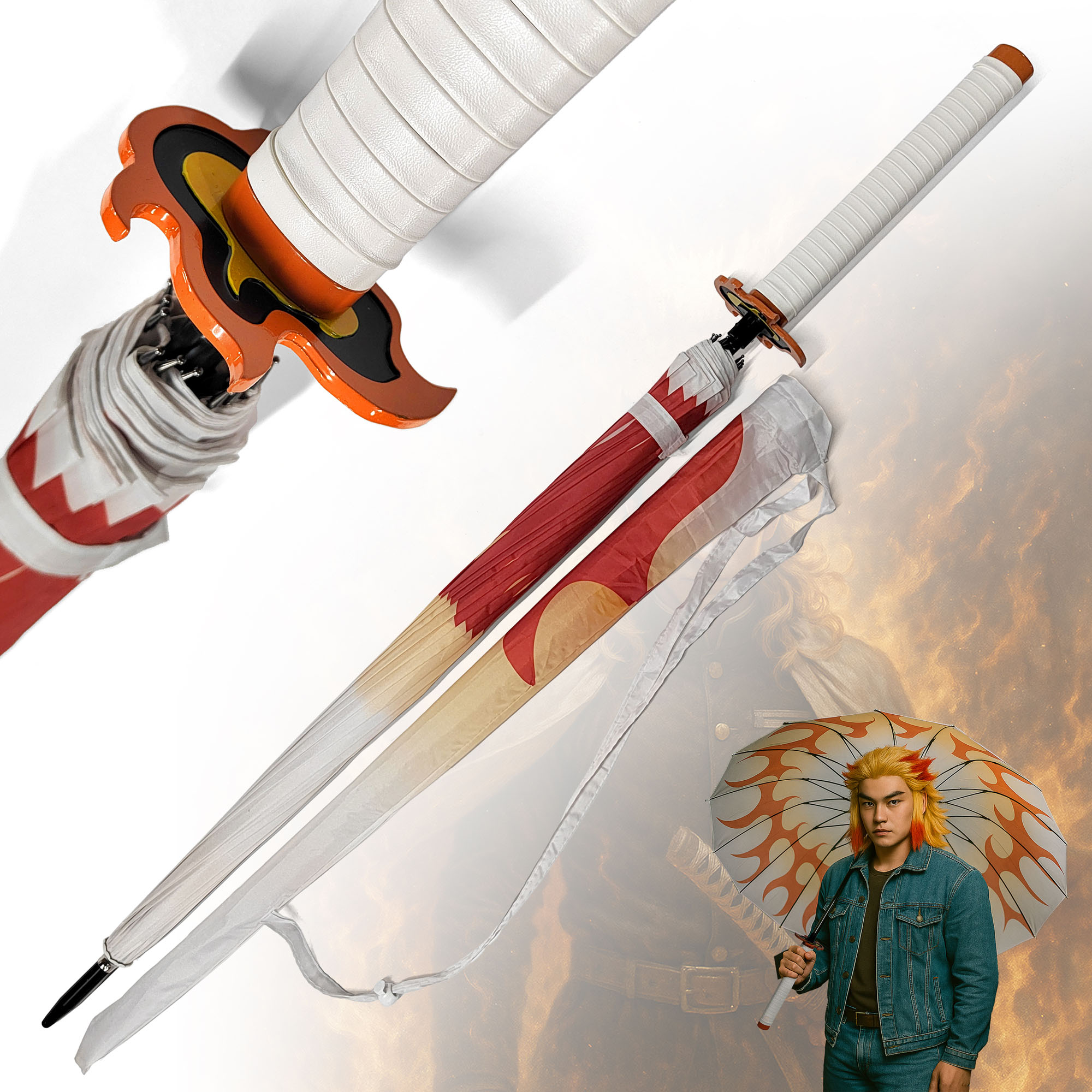 Demon Slayer - Rengoku Kyojuro Katana Regenschirm