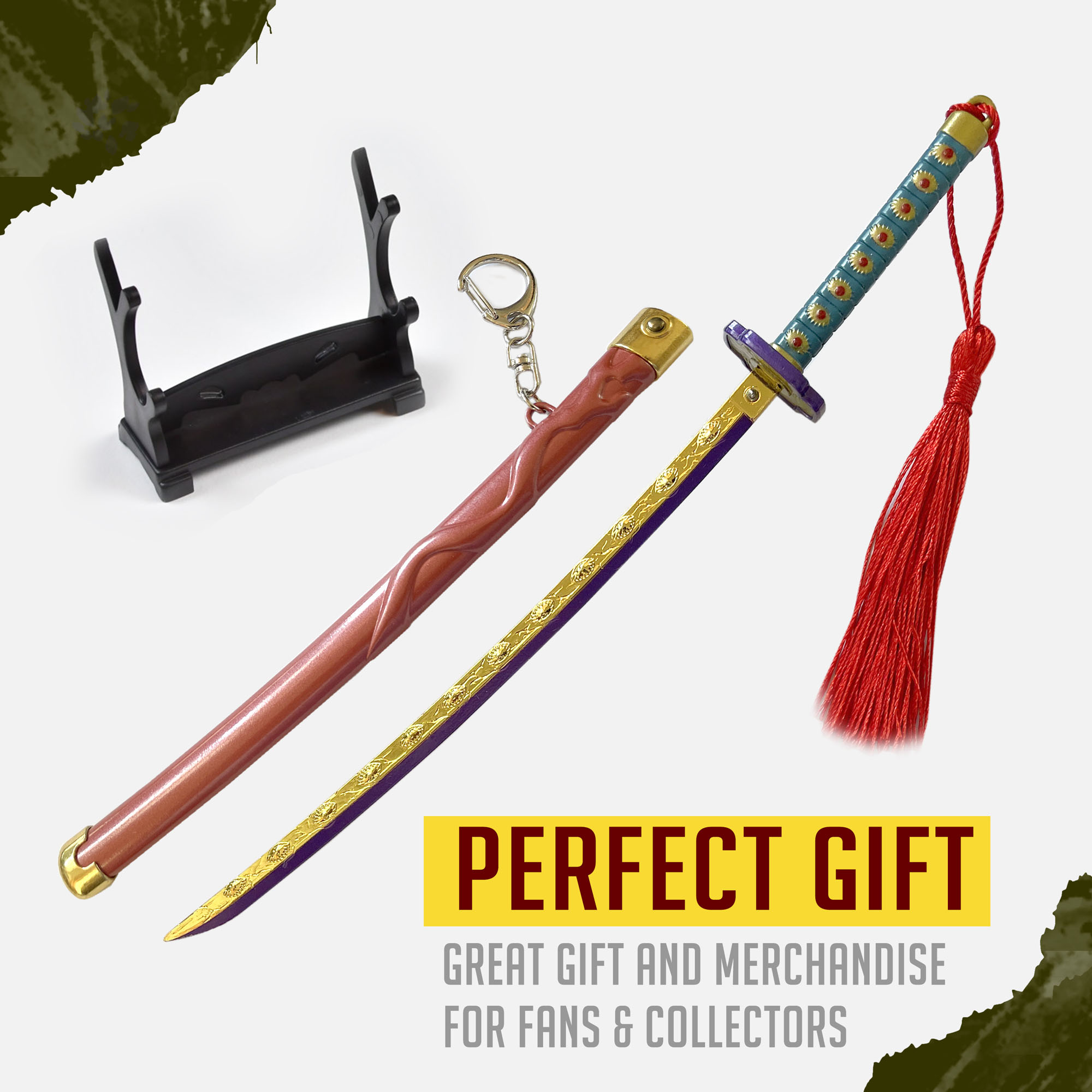 Demon Slayer: Kimetsu no Yaiba - Kokushibou Brieföffner mit Scheide und Ständer