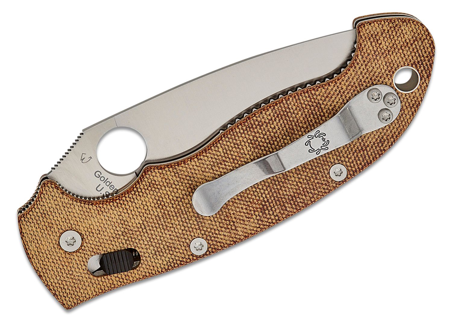 Manix 2 XL, Brown Canvas Micarta Handle