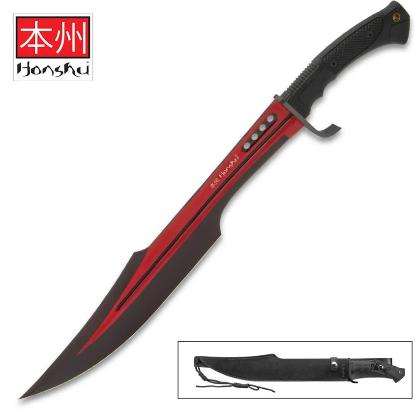 Honshu Red Spartan Sword And Scabbard