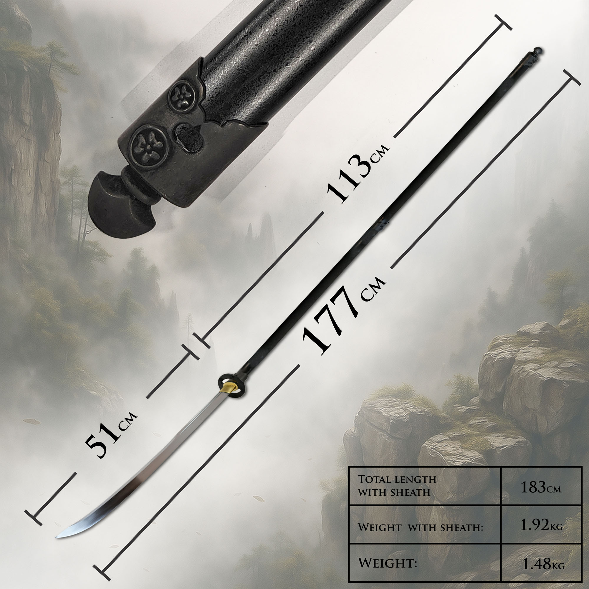 Handgeschmiedetes Naginata – Die legendäre Waffe der Sohei (Kampfmönche)