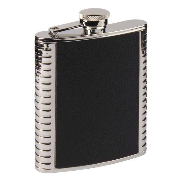 Hip Flask Leather/Stainless Steel 170 ml