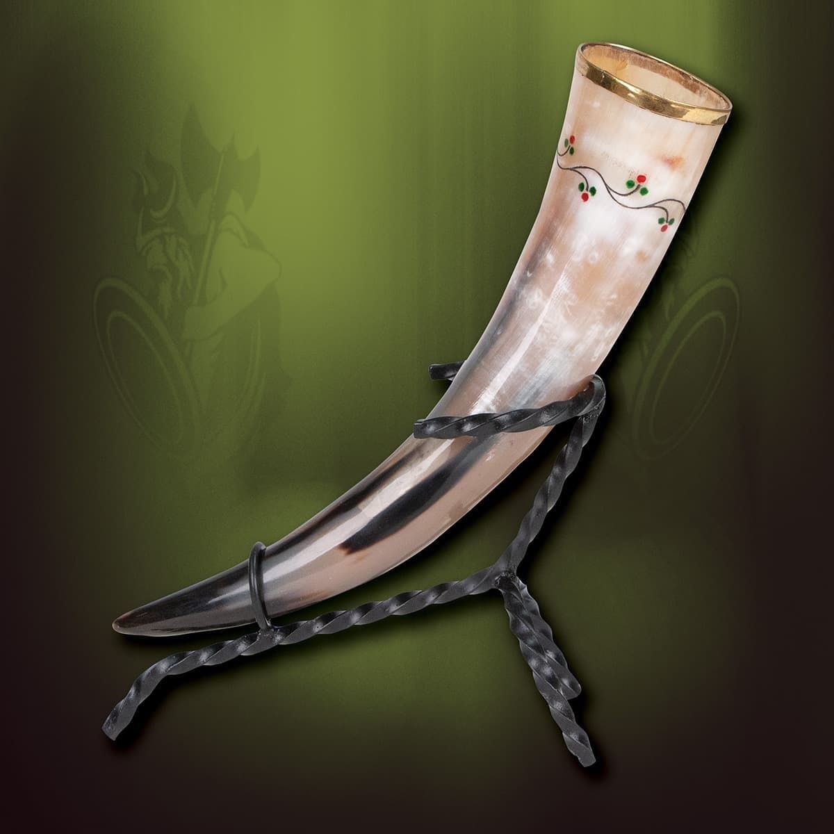 Twisted Iron Drinking Horn Stand