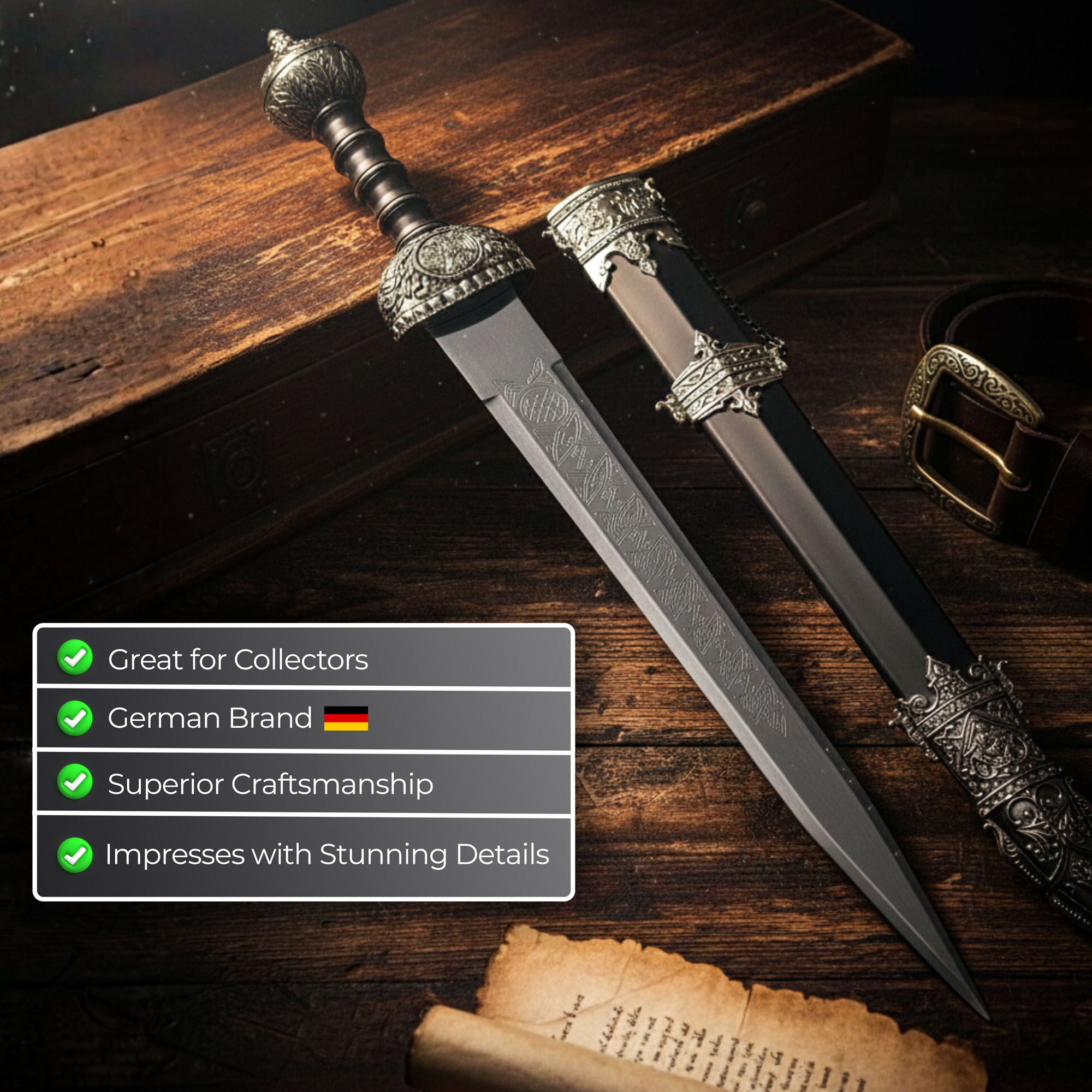 Römisches Gladius Schwert mit Scheide