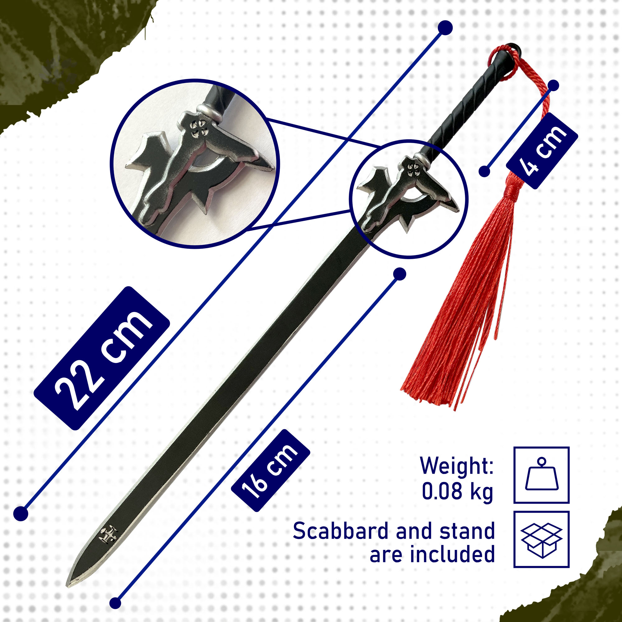 Sword Art Online - Kirito´s Elucidator - Brieföffnerversion mit Ständer