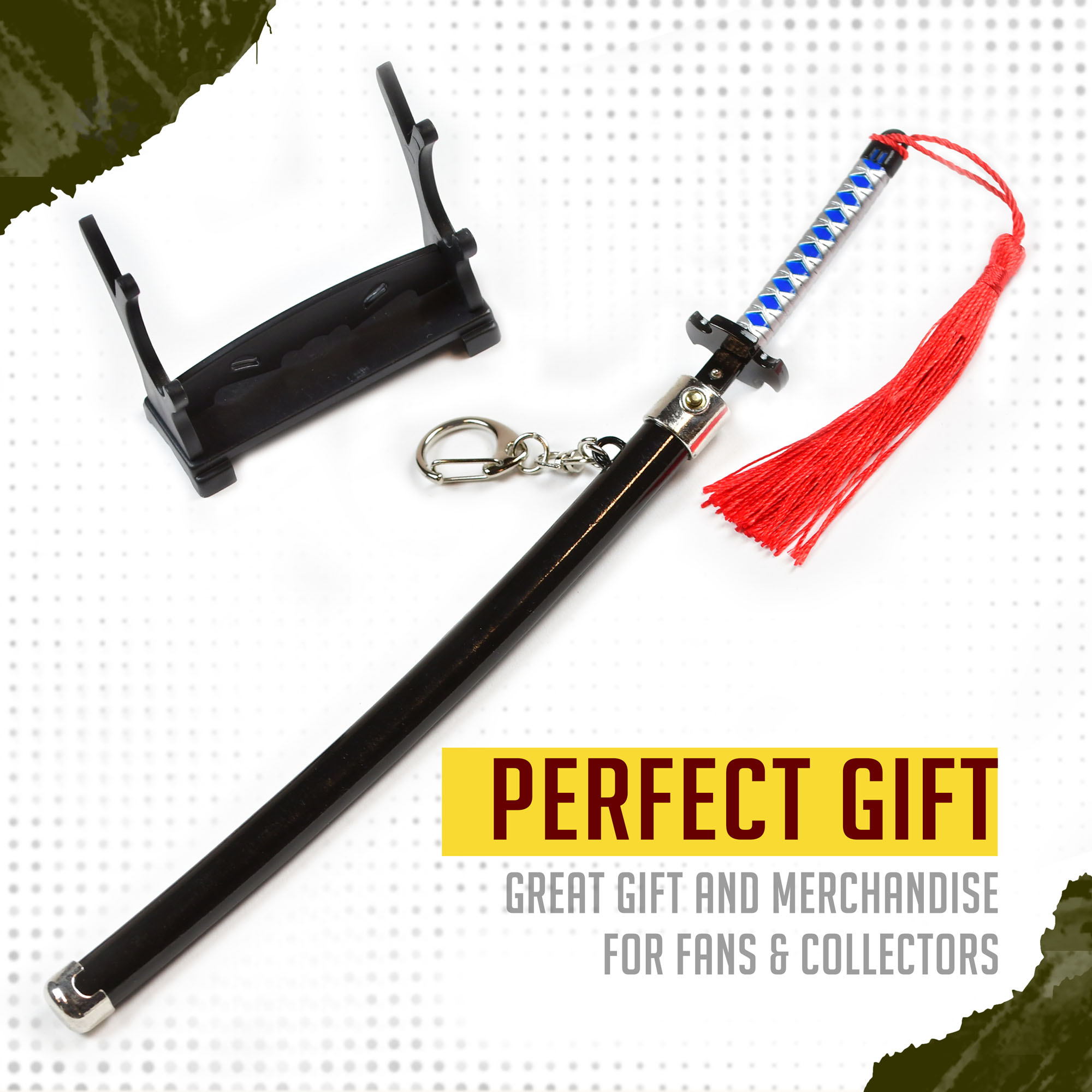 Demon Slayer – Sakonji Tanjiro Katana Brieföffner Schwert mit Scheide und Ständer