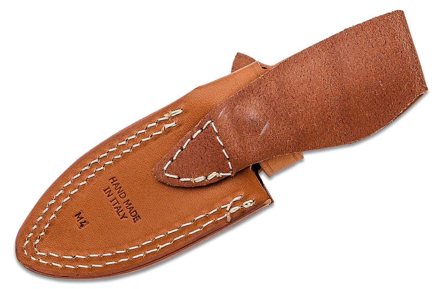 M4 WN Bushcrafting, Satin M390 Plain Blade, Walnut Wood Handle, Leather Sheath