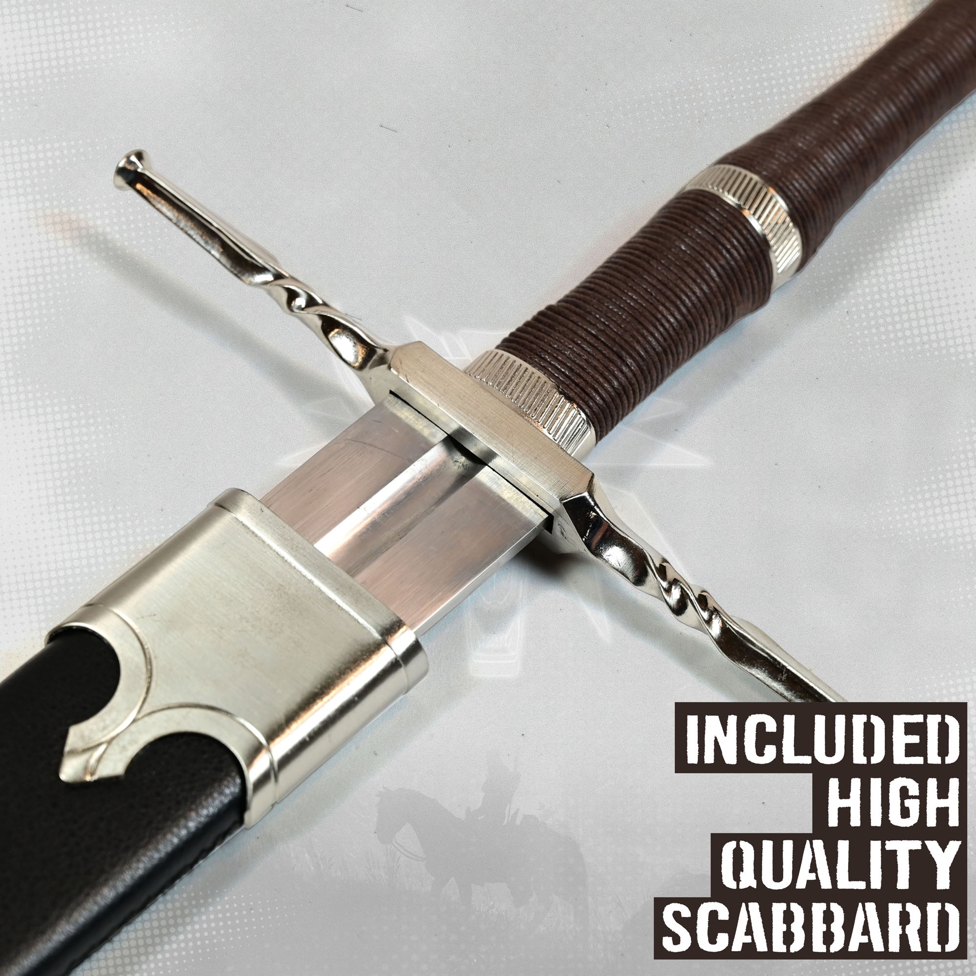 Witcher - Stahl Schwert mit Scheide, handgeschmiedet