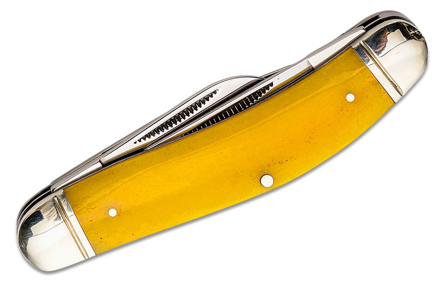 Gentlemen's Stockman Folding Knife, Yellow Bone Handles