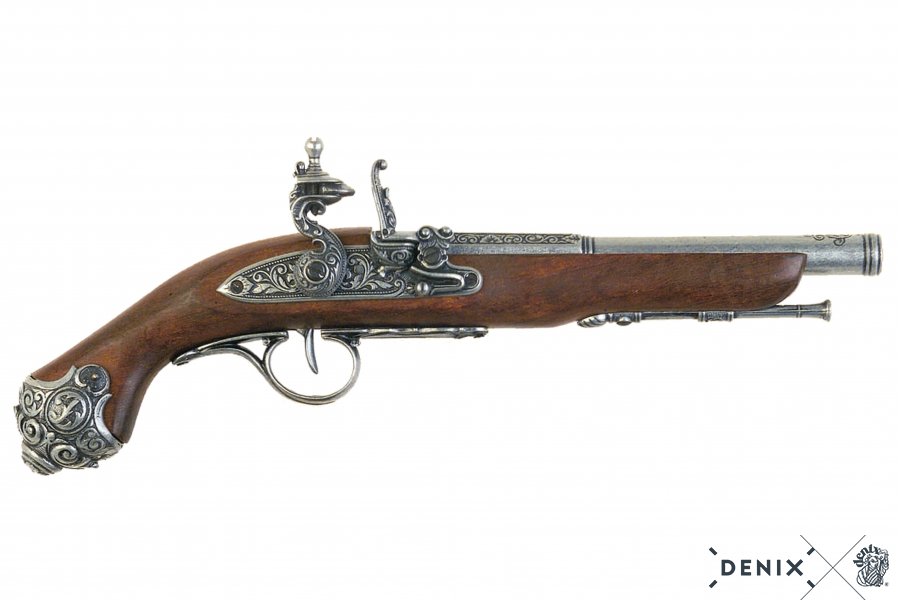 German flintlock gun, gray, 18. century