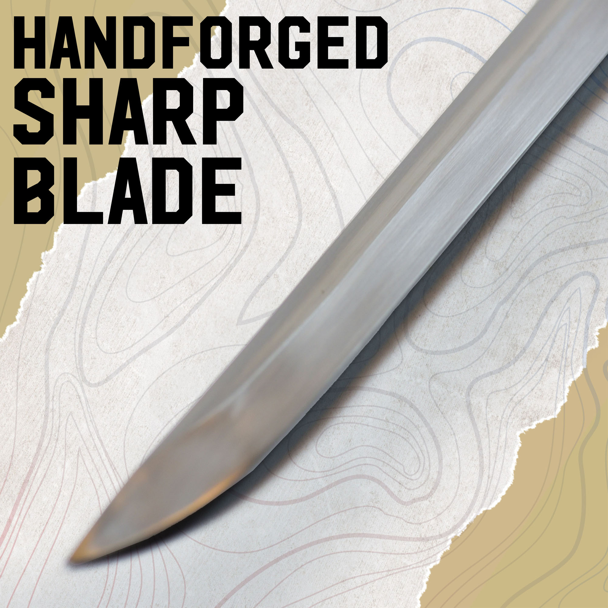 Nodachi sword with handforged sharp blade