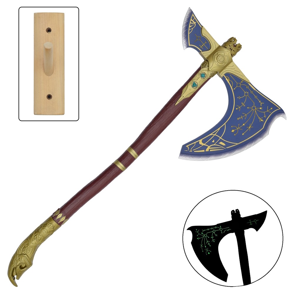 God of War: Kratos' Leviathan Axt – Massive 3,9kg Edition mit Leuchteffekt & Wandhalter
