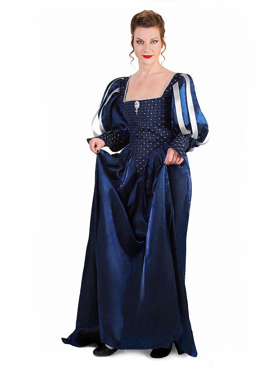 Musketier Damenkleid blau, Größe S