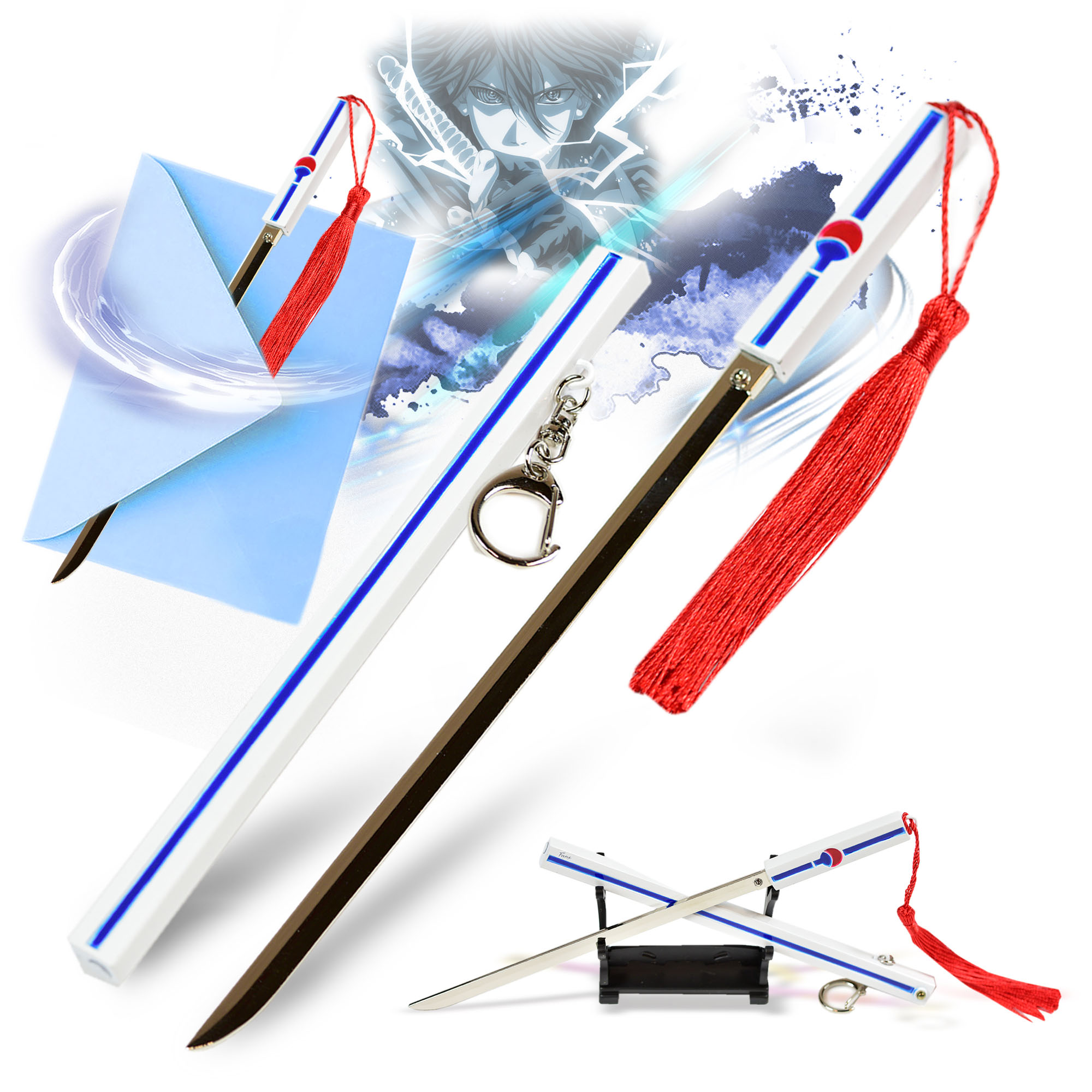 Naruto - Sasuke Uchiha Katana - Letter Opener Version with Stand