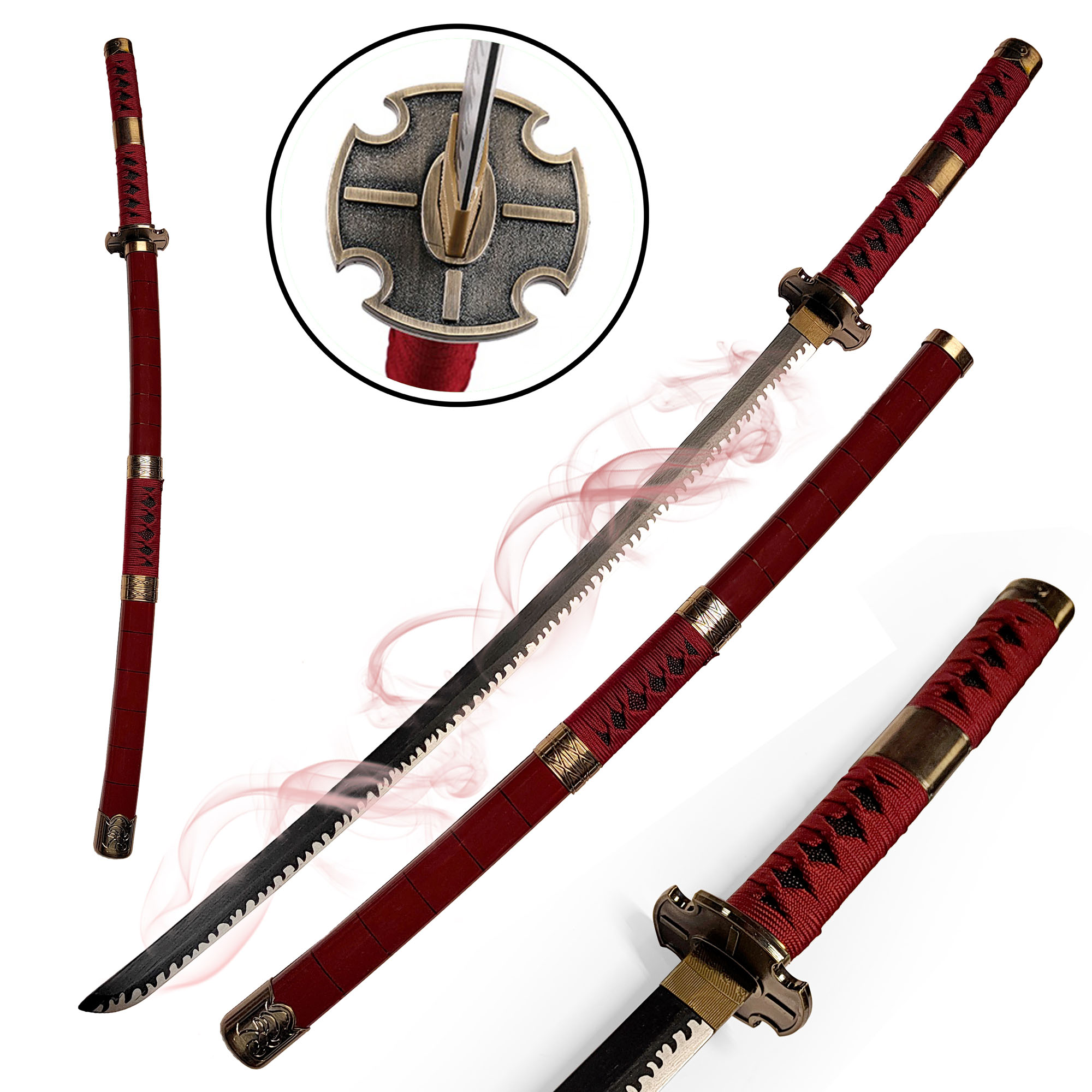 One Piece - Sandai Kitetsu Katana aus Holz mit Scheide