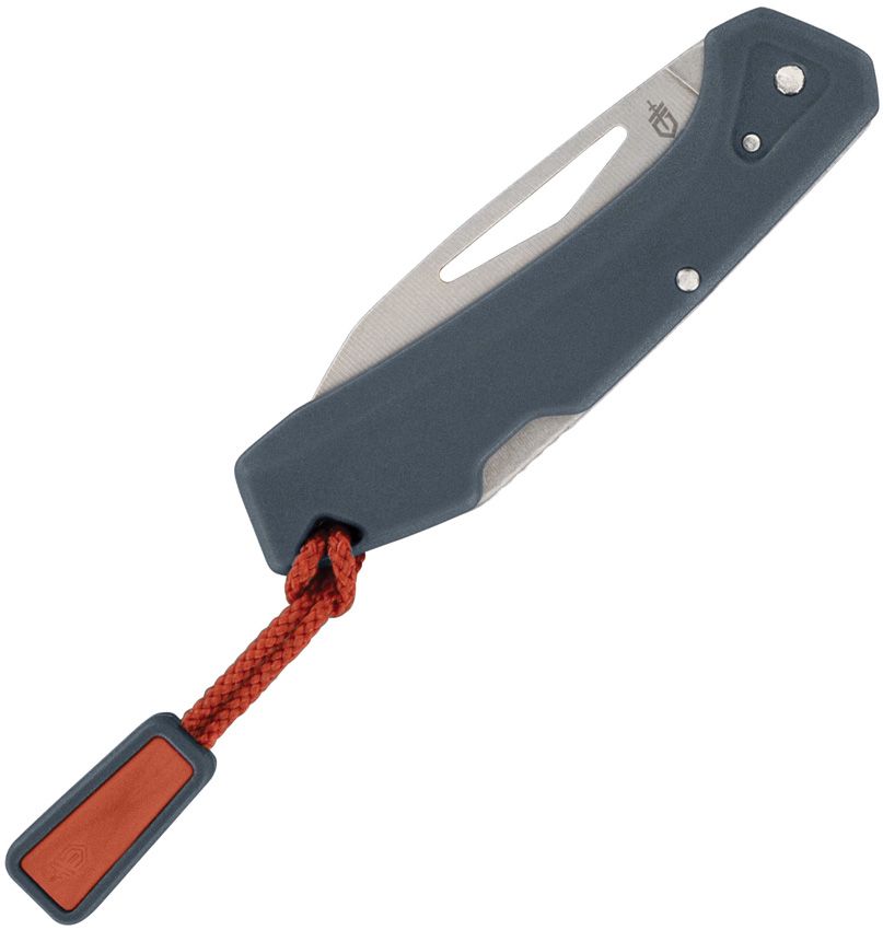 LST Mini, Stonewashed-modifizierte Wharncliffe-Klinge, Urban Blauer GFN-Griff