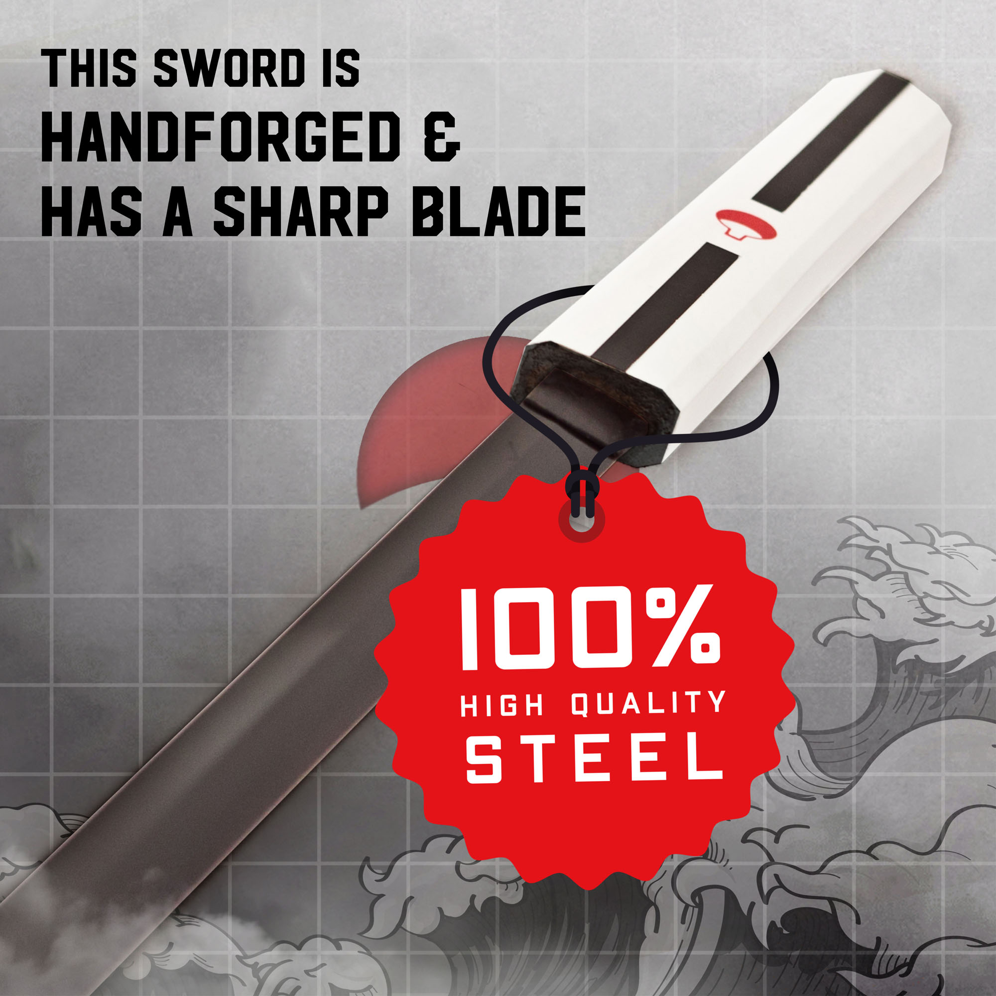 Sasuke Uchiha Naruto Anime Katana - handforged