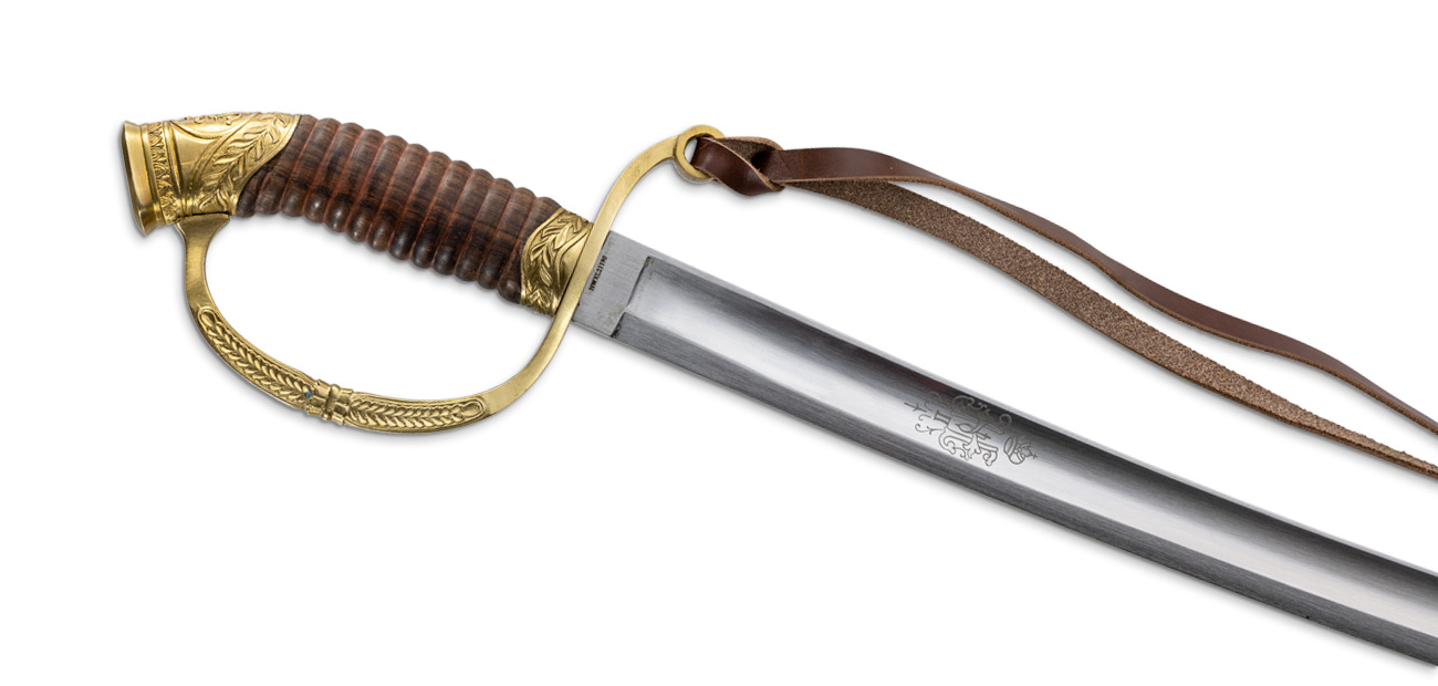 Russian Dragoon Officers Shashka Saber with Leather Sheath