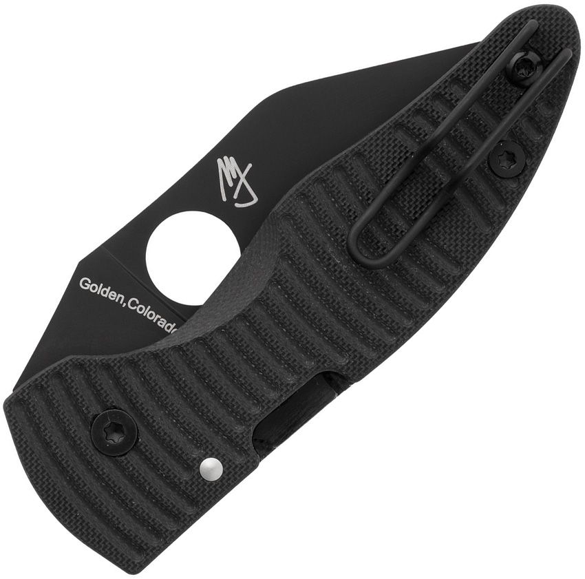 MicroJimbo Salt, CPM-MagnaCut Schwarze DLC Klinge (glatt), schwarzer G10-Griff