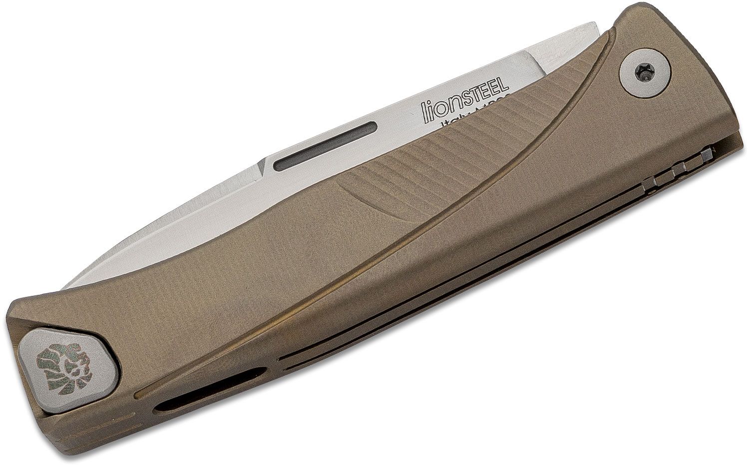 Thrill, M390 Satin-Klinge, bronzefarbener Titan-Griff