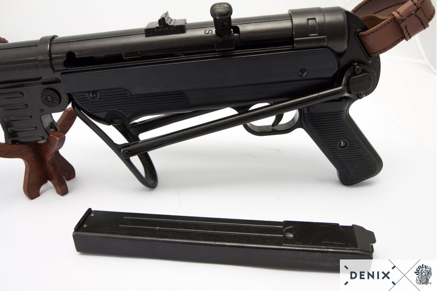 Deutsche MP 40 „Schmeisser“ Gurt aus Metall, mit Bügel, 9 mm, 2.Wk.