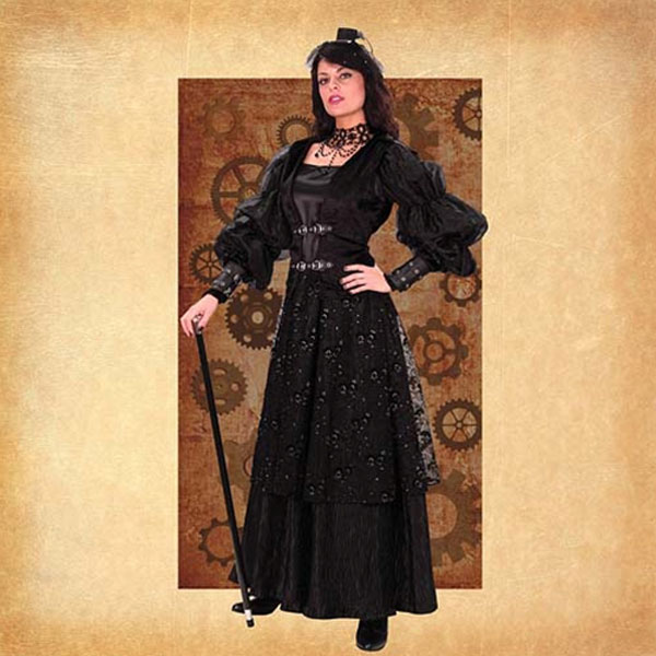 Empire Frauen Steampunk Robe, Größe S