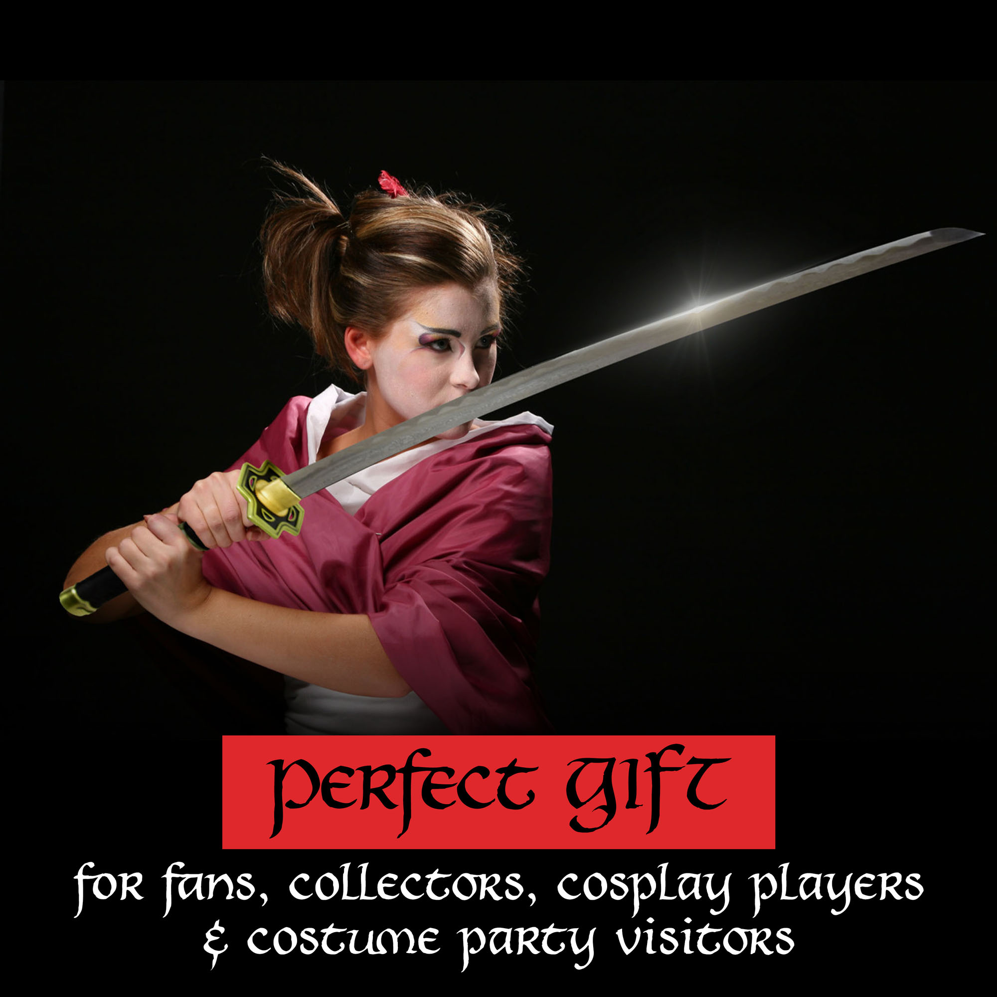 One Piece Roronoa Zoro Yubashiri Sword, black - handforged and folded, Set