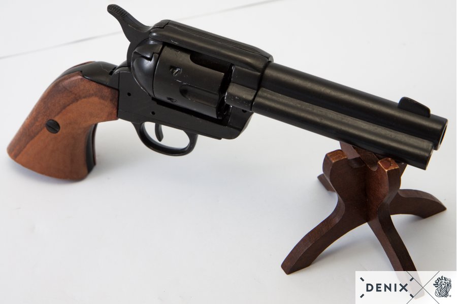 45er Colt Peacemaker black with wooden handle