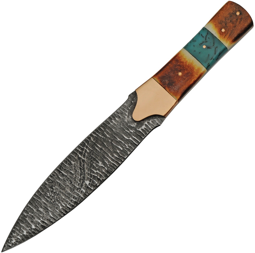 Flint Spear Point Damascus Knife