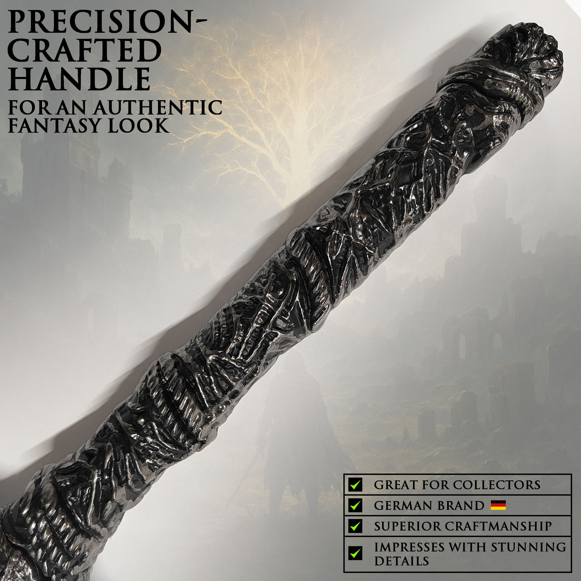 Elden Ring - Dark Moon Großschwert mit Scheide - Holzversion