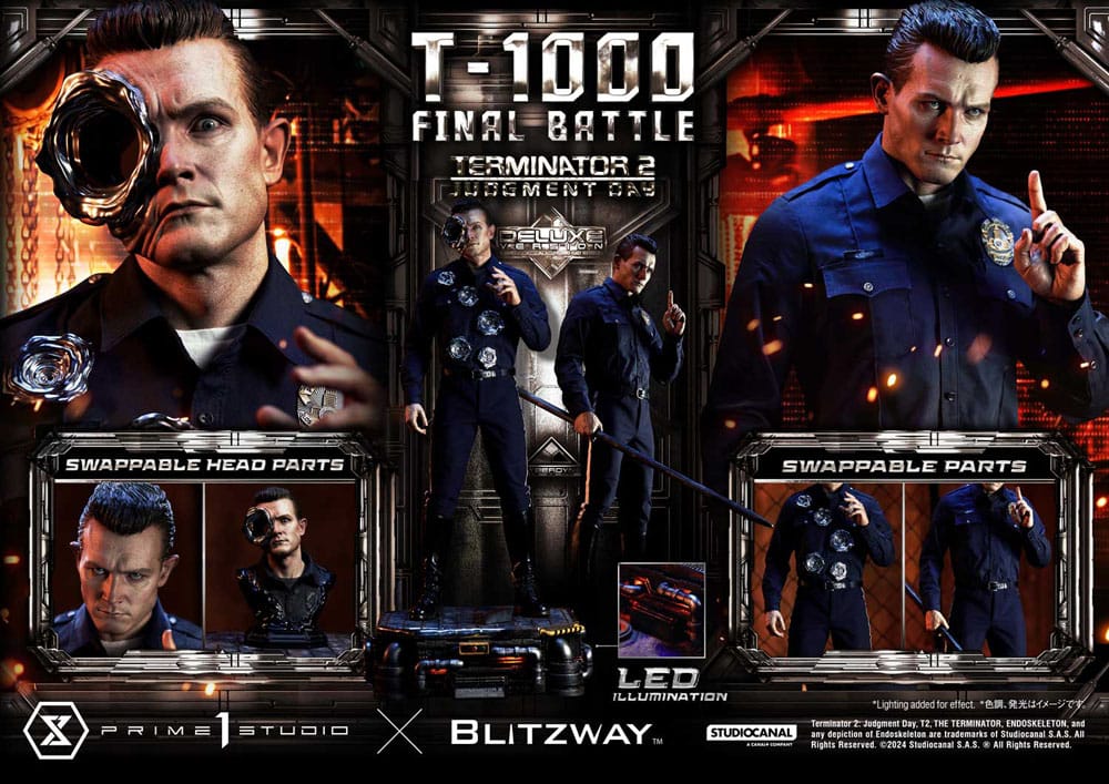 Terminator 2 Museum Masterline Series Statue 1/3 T-1000 Final Battle Deluxe Version 73 cm