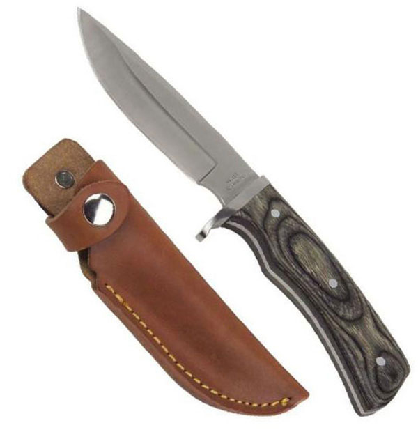Hunting Knife with Pakkawood handle, grey