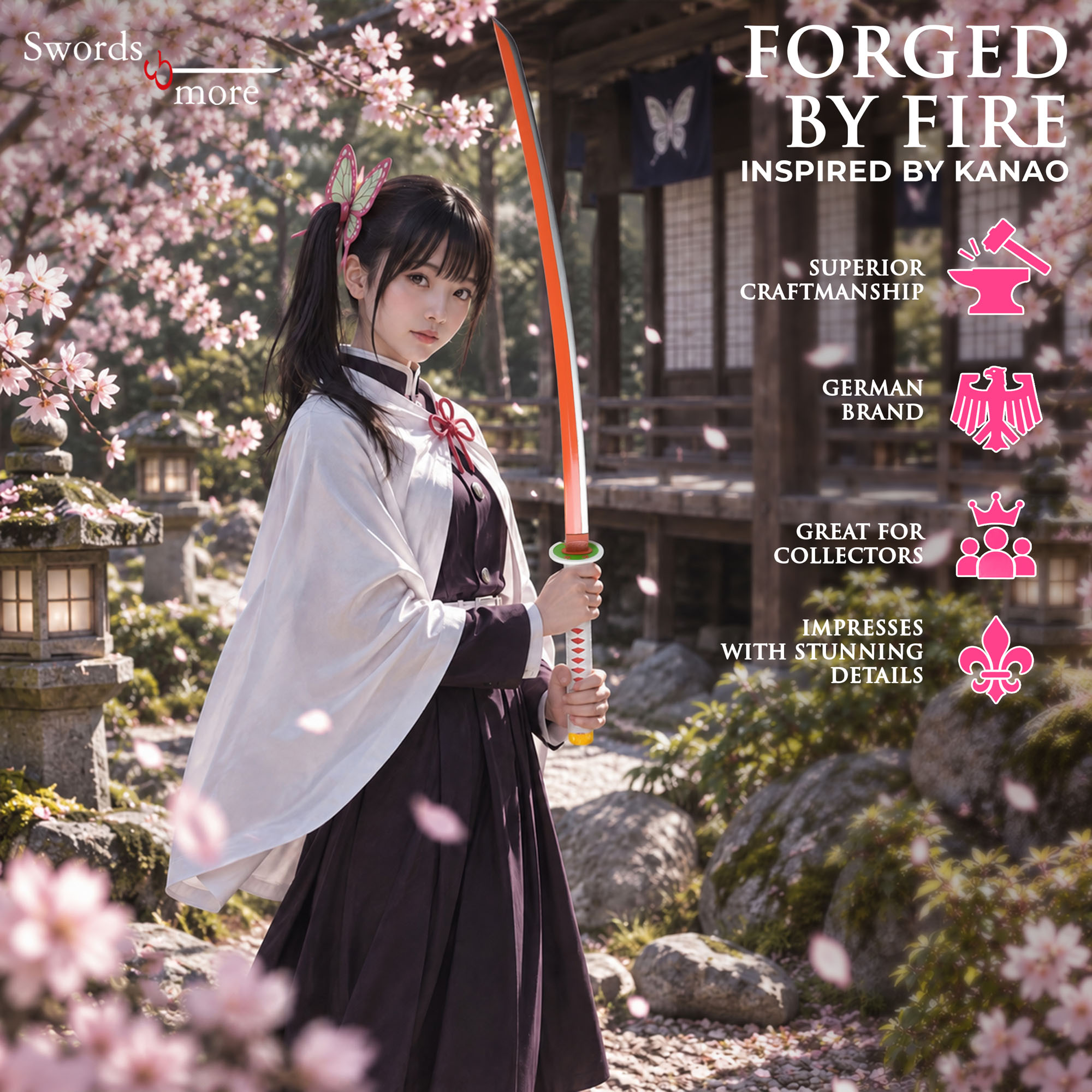 Demon Slayer: Kimetsu no Yaiba - Tsuyuri Kanawo's Sword - handforged