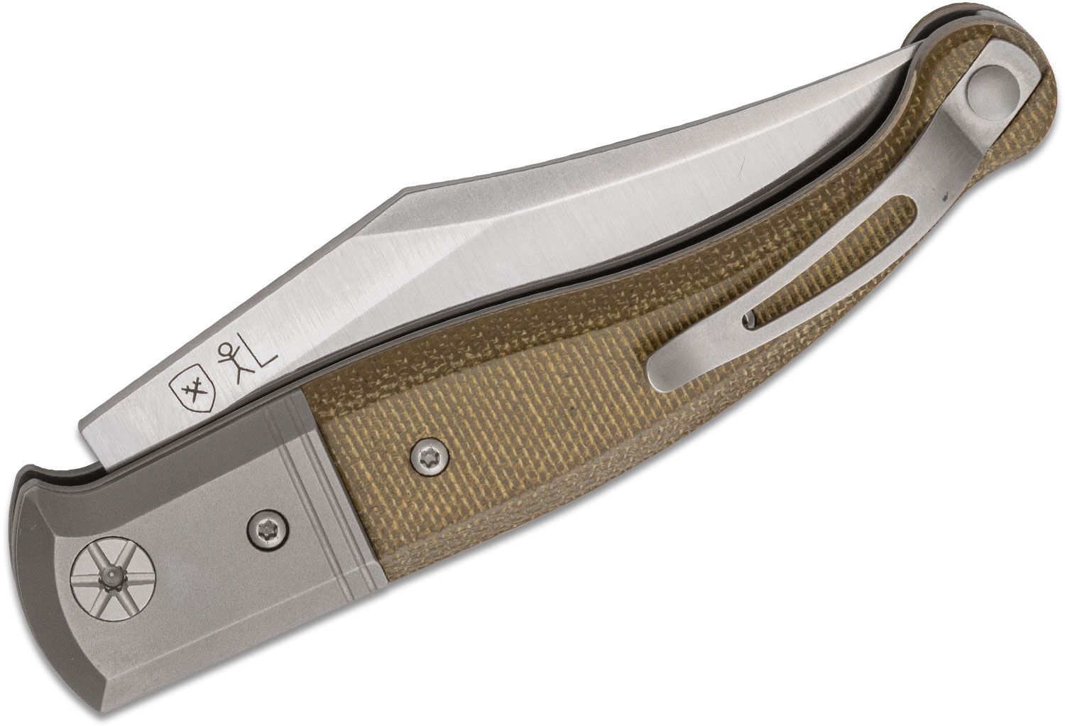 Gitano GT01 CVG, Niolox Clip Point Blade, Green Canvas Micarta Handle