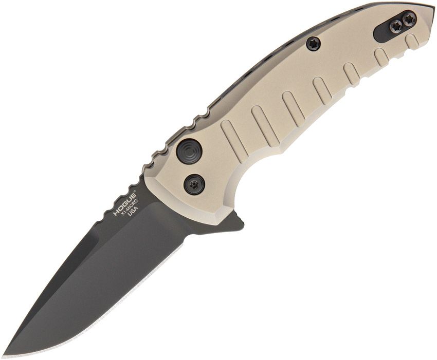 X1-Microflip, CPM-154 Black Cerakoted Blade, Flat Dark Earth Aluminum Handle