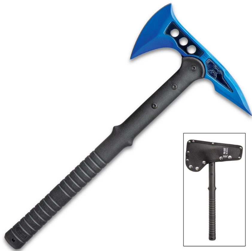 M48 Tactical Tomahawk Axe With Sheath, Blue