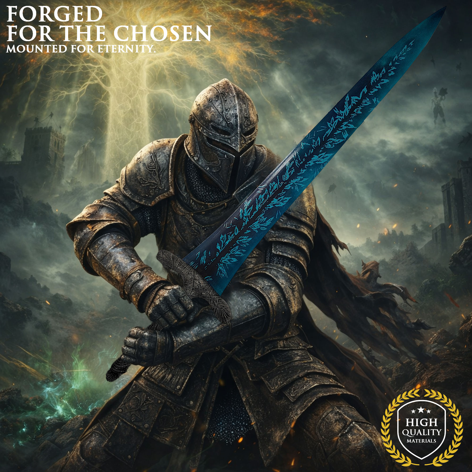 ELDEN RING - DARK MOON GREATSWORD with big Plaque