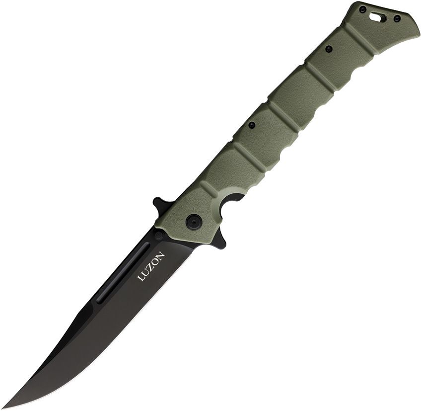 Large Luzon, Black Blade, OD Green Handle