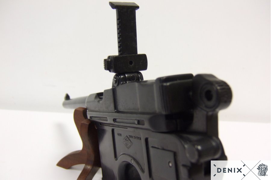 Mauser (pistol) black C 96 with wooden handle