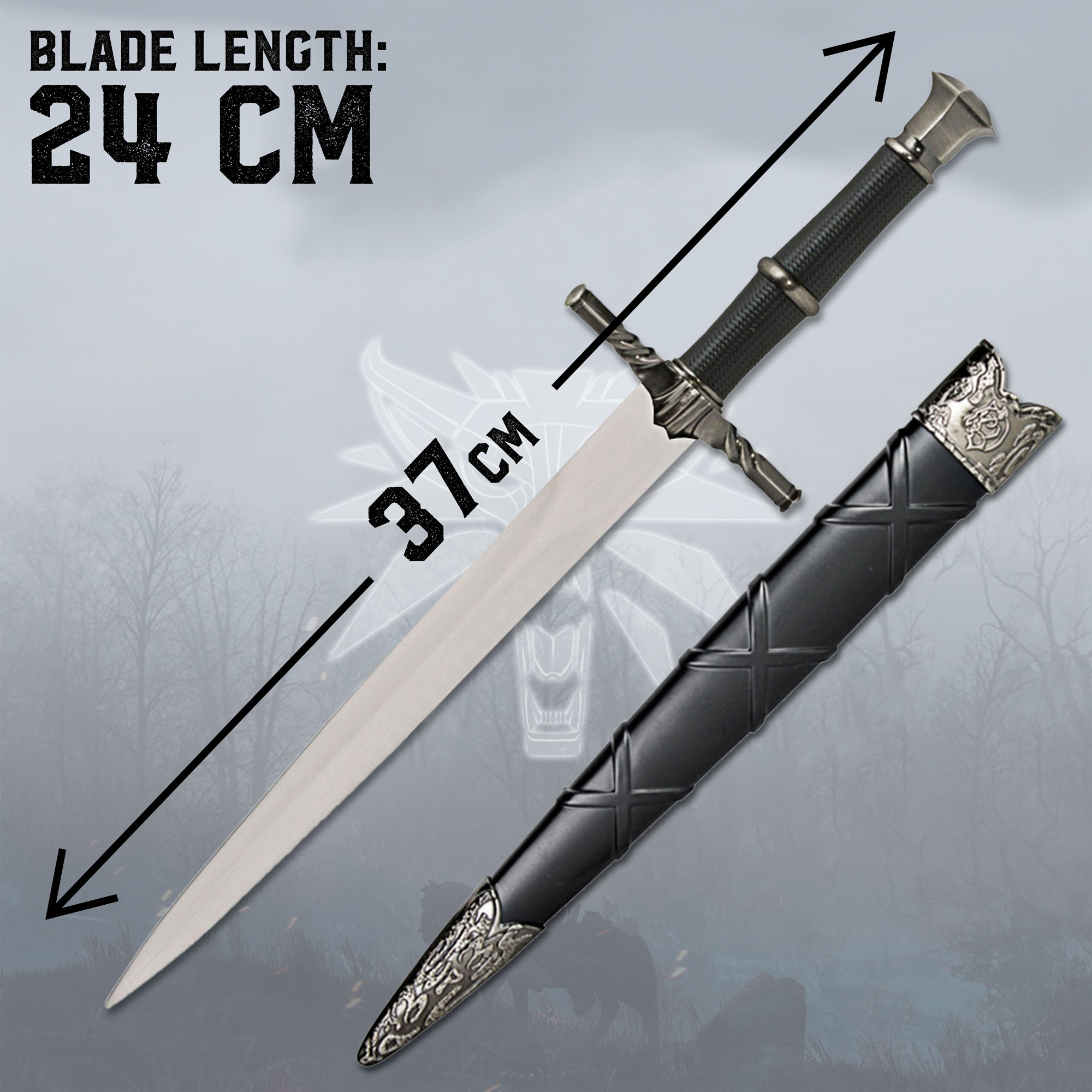 Witcher - Steel + Silver Dagger with Sheath (Bundle of 41612 and 41613)