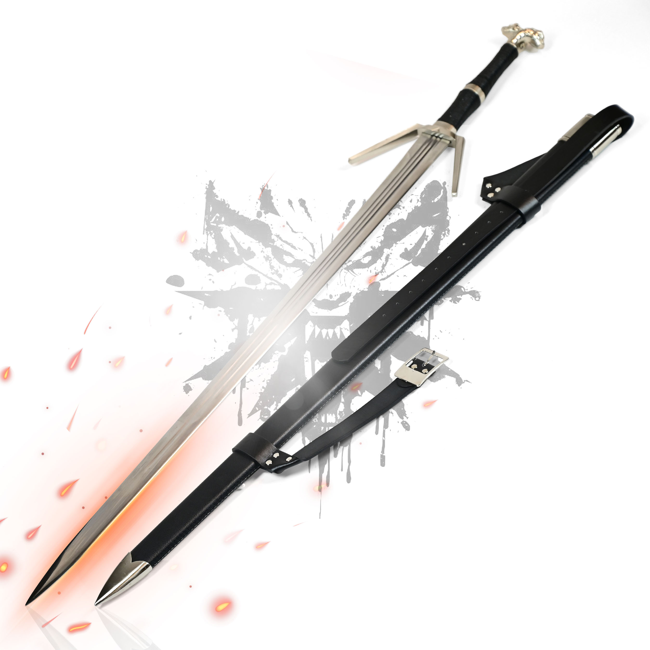 Witcher - Silber Schwert mit Scheide