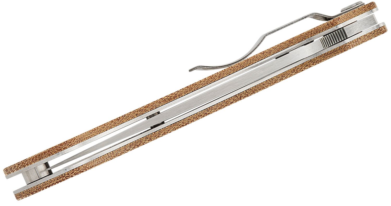 Military 2, Brown Canvas Micarta Handle