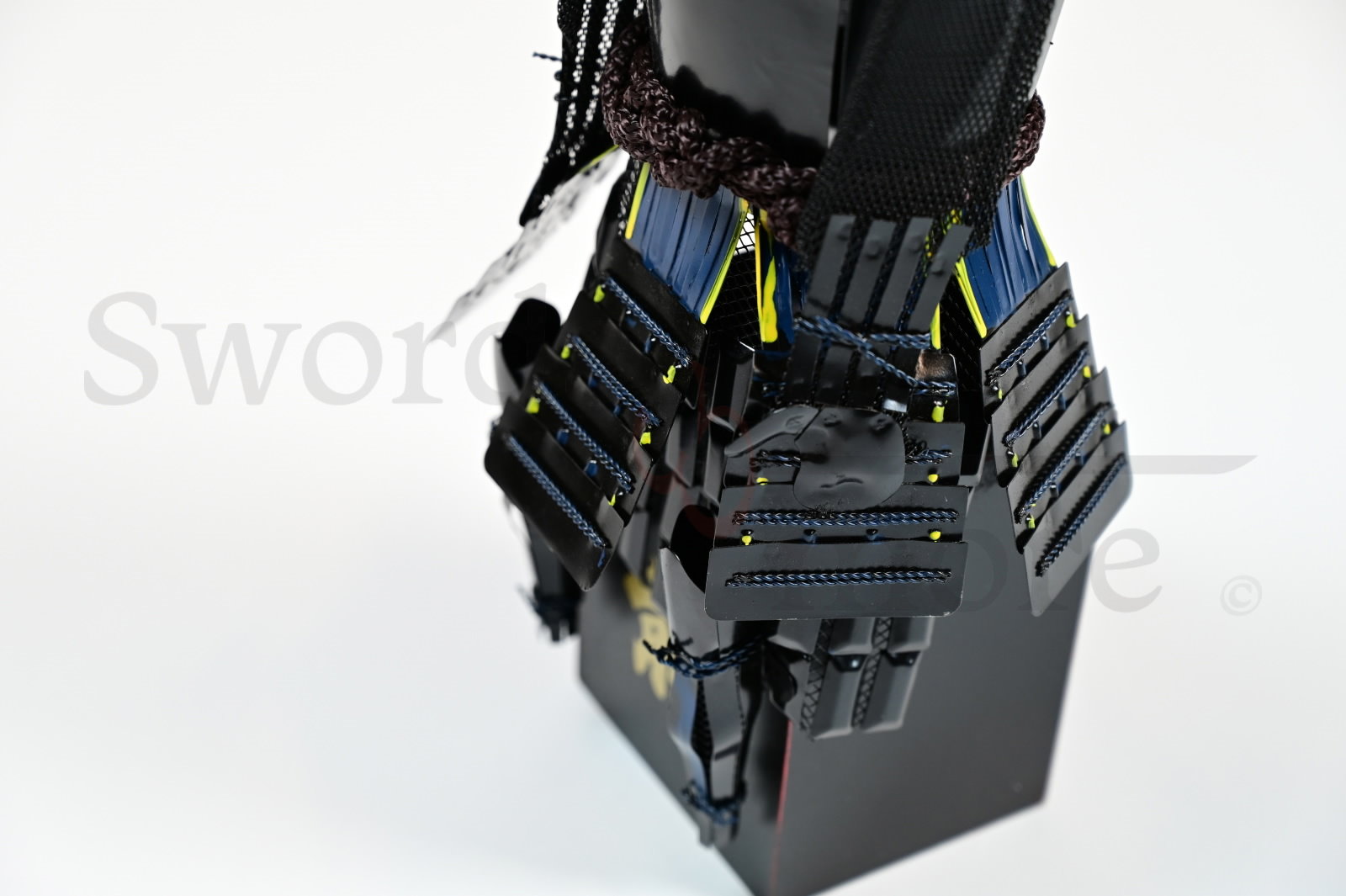 Japanese samurai armor miniature, black