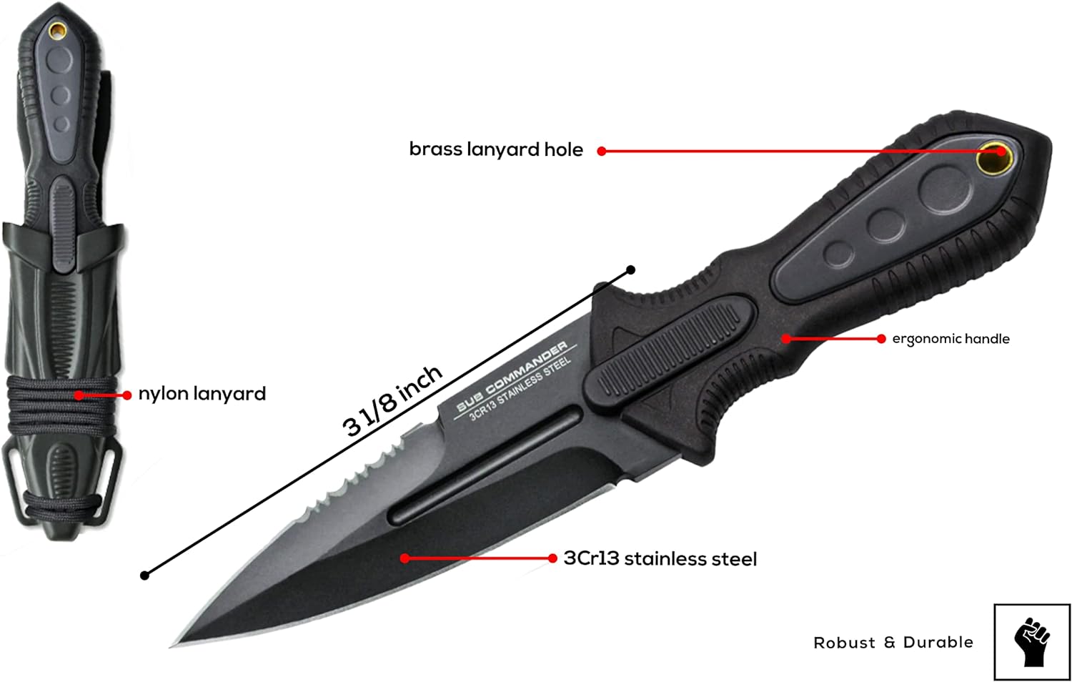 Combat Commander Stiefelmesser + Undercover CIA Stinger II (Bundle)