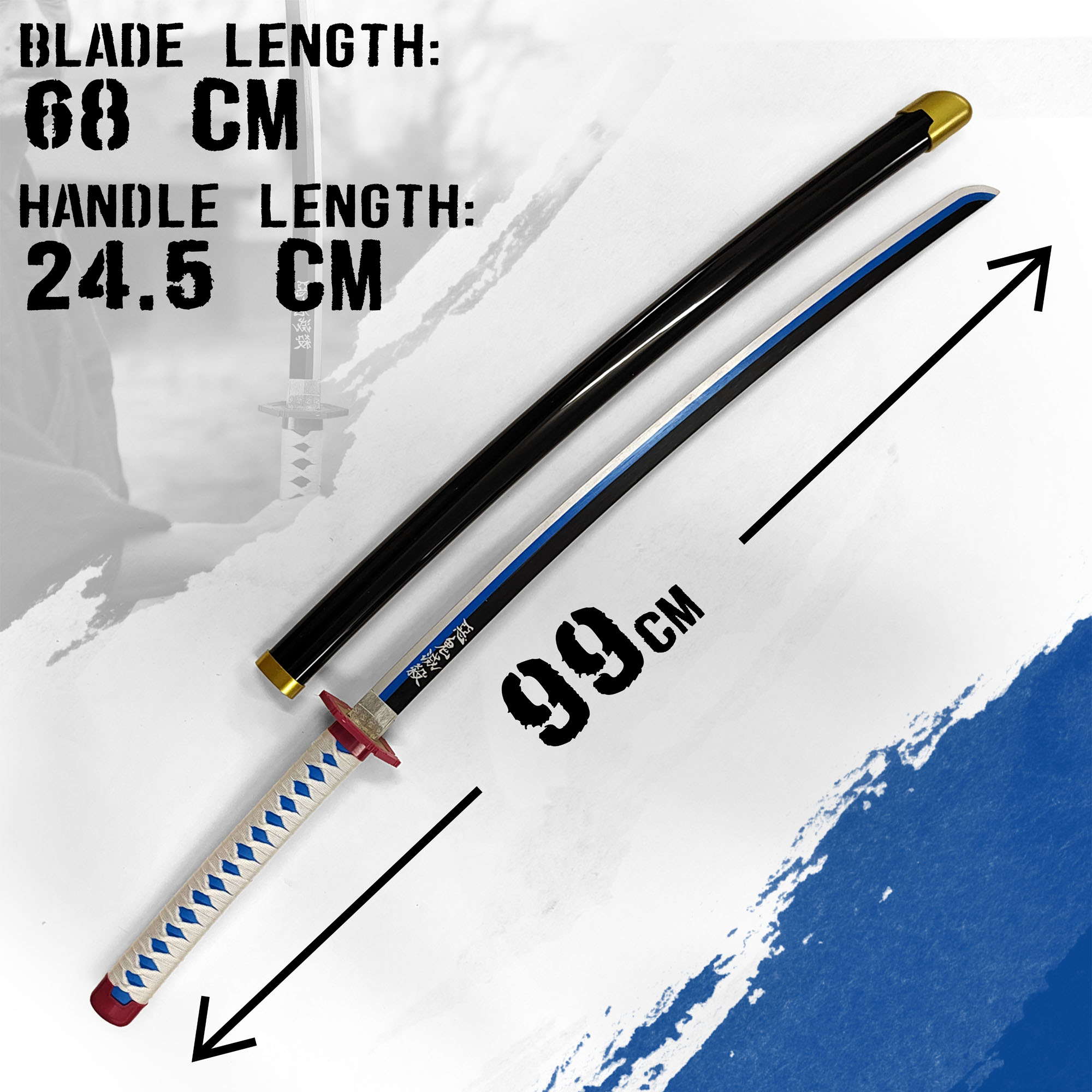 Demon Slayer - Giyuu Tomioka's Schwert aus Holz mit Scheide