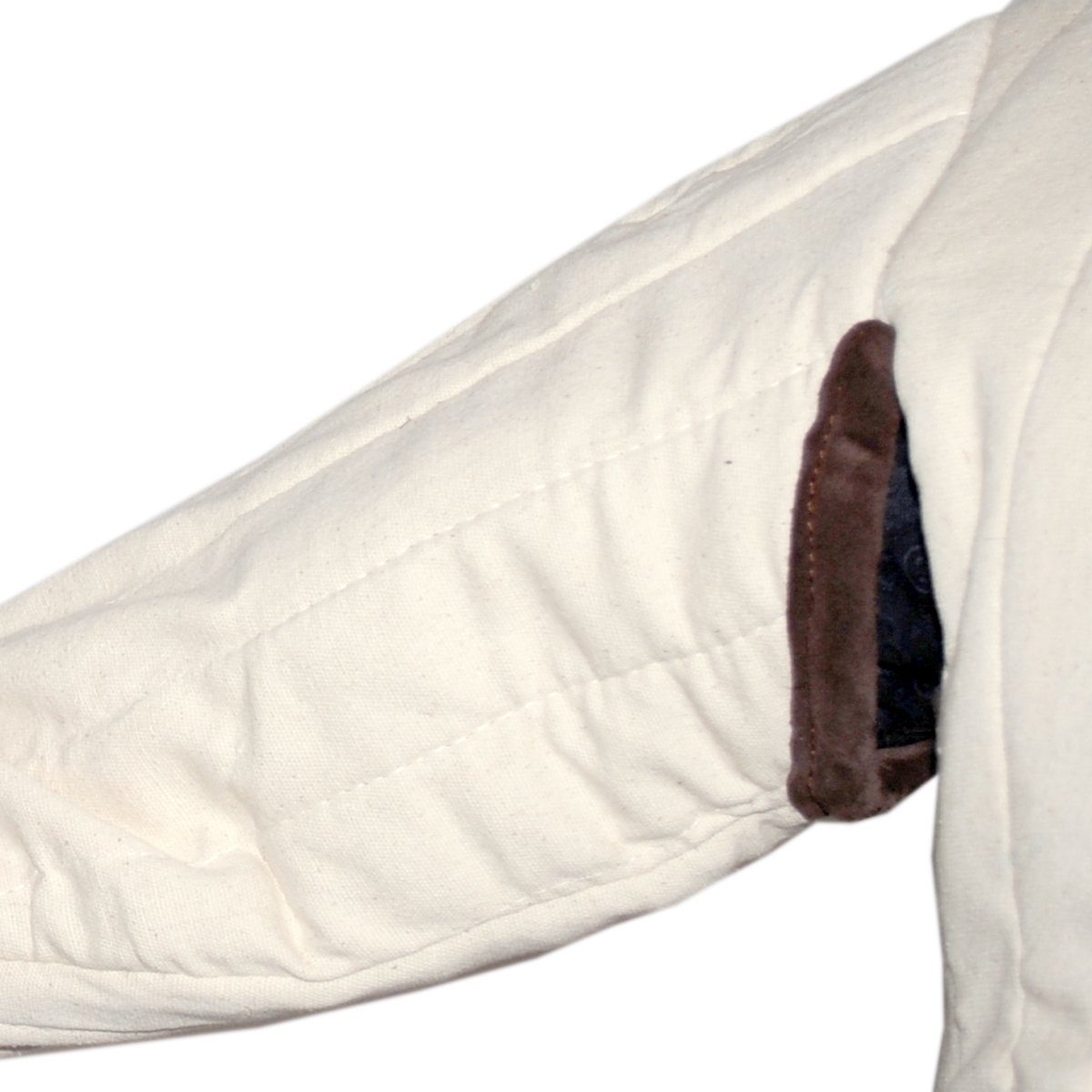 Gambeson mit Ledernesteln – naturfarben (14./15. Jahrhundert), Größe M