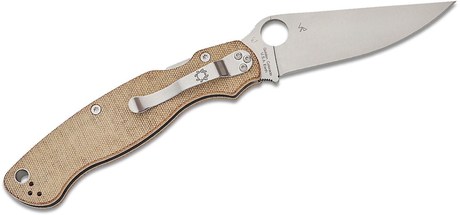 Military 2, Brown Canvas Micarta Handle