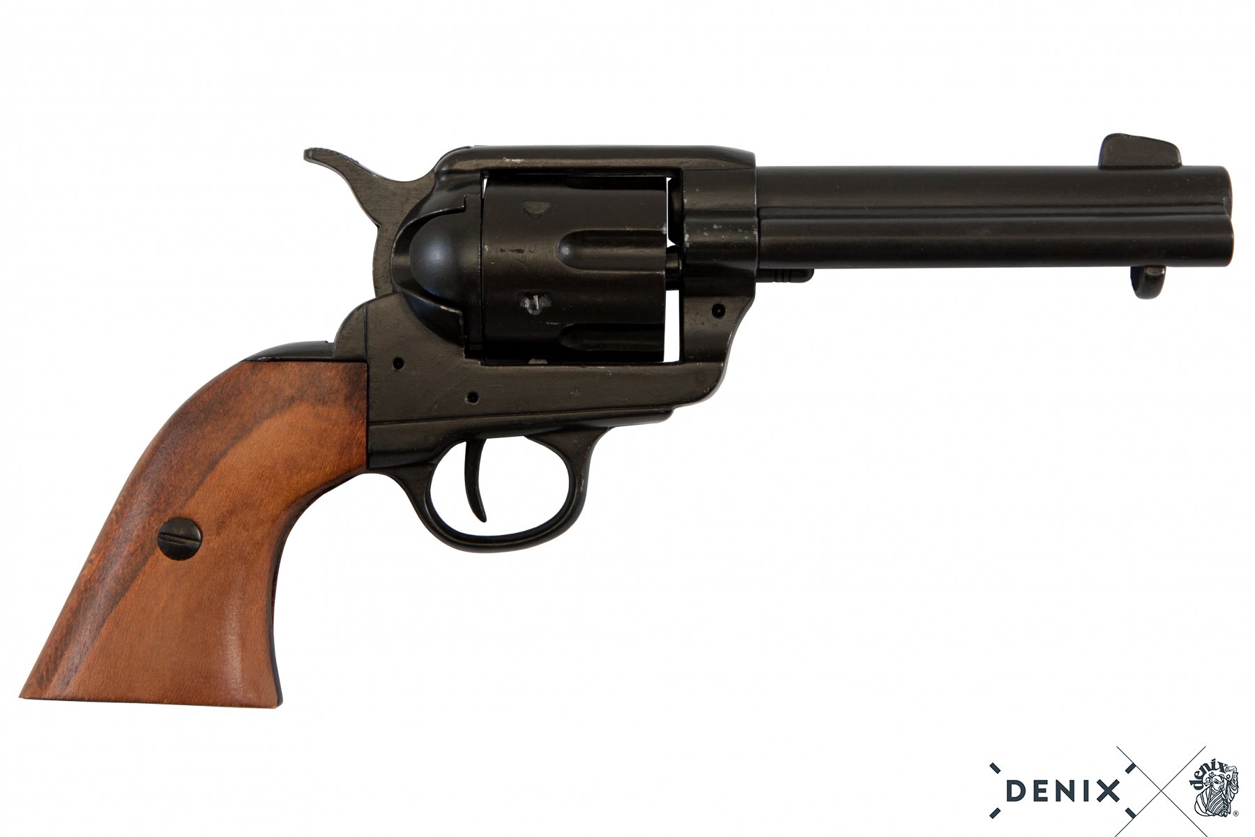 45er Colt Peacemaker black with wooden handle