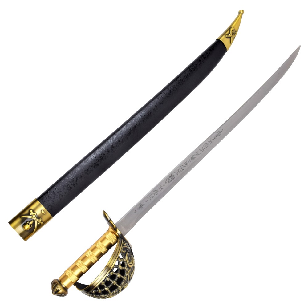 Pirates of the Caribbean: Captain Jack Sparrows Schwert (Entermesser) – 78 cm Stahl-Replika inkl. Scheide