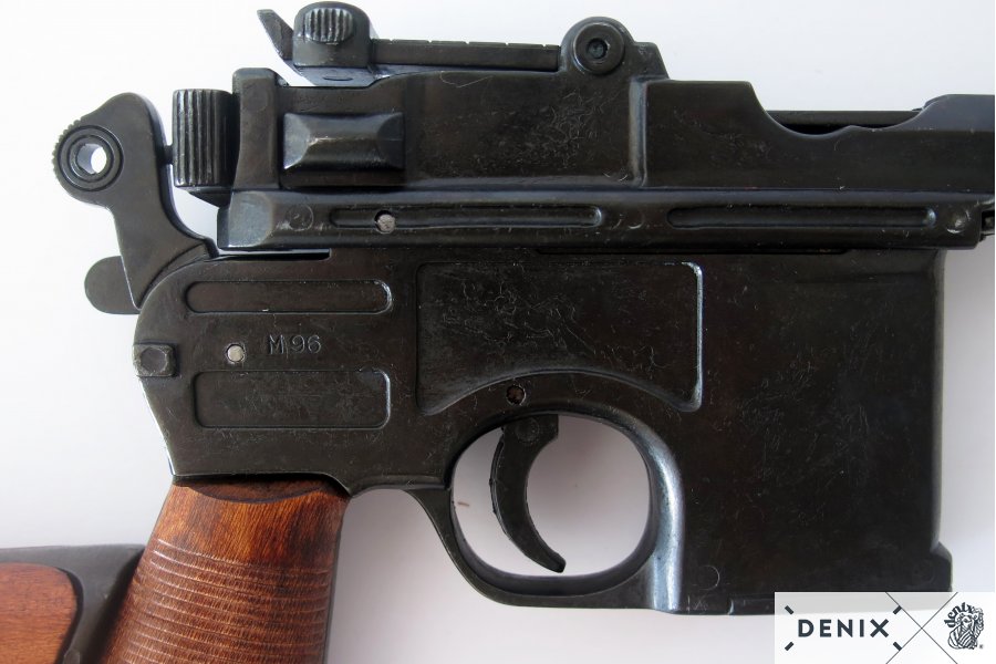 Mauser pistol C96 with rifle stock made of wood, Germany 1896
